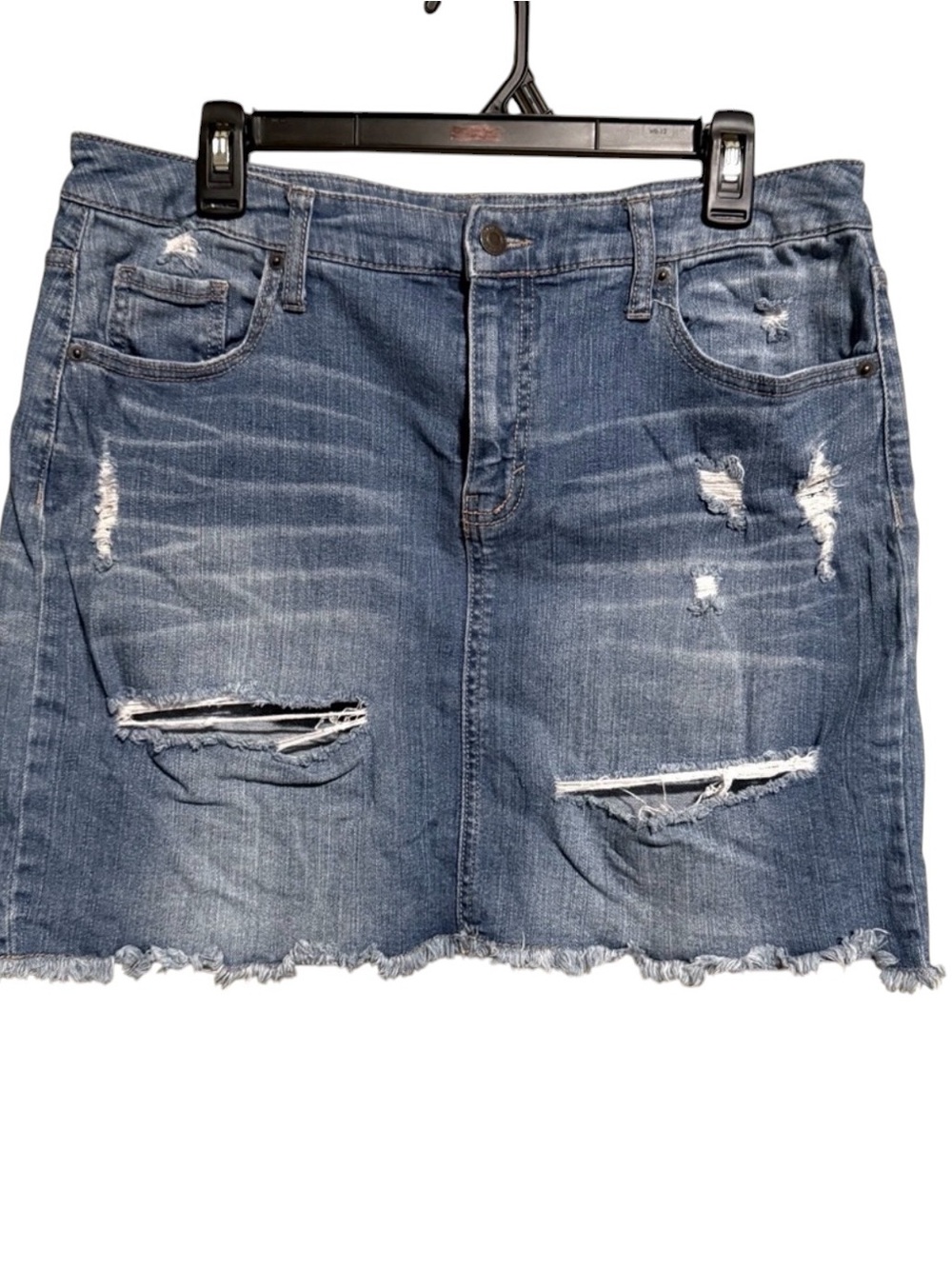 Vintage Y2K Massimo Distressed Denim Mini Skirt Women 14